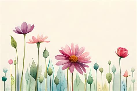 Premium Photo | Watercolor painting Flowers on canvas