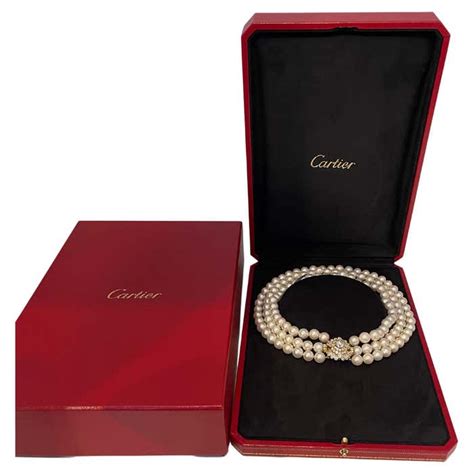 Cartier South Sea Three Layer Pearl Necklace With 16 Ct Solitaire Diamond Clasp At 1stdibs