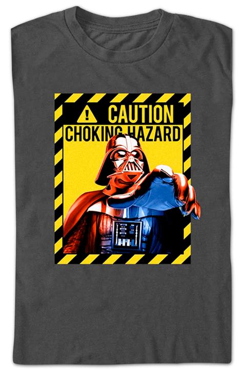 Darth Vader Caution Choking Hazard Star Wars T Shirt