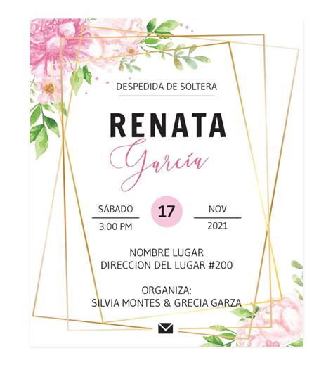 Invitación Despedida de Soltera Rose Oh Yupi Yei