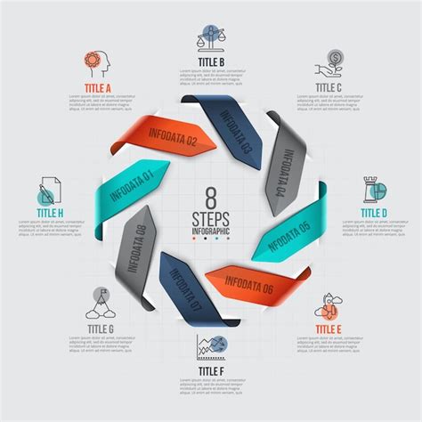 Plantilla infográfica de flechas vectoriales para diagrama de ciclo con