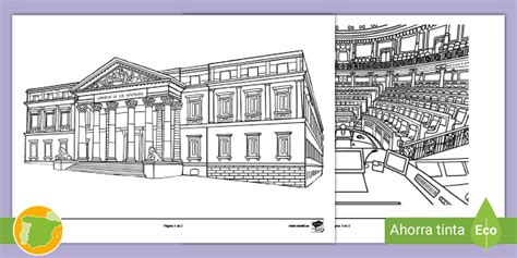Hojas De Colorear El Congreso De Los Diputados