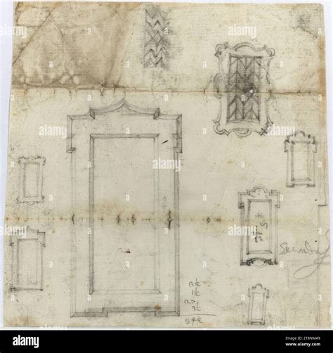 Rome Casa Dei Filippini Seven Window Designs Architectural Drawing