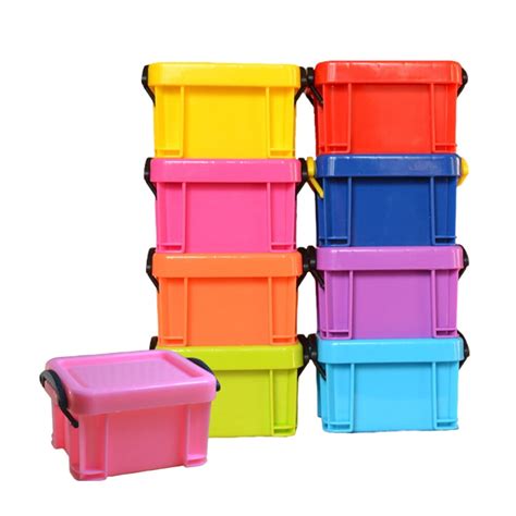 Plastic Storage Box 9 Pcs Mini Stackable Plastic Storage Boxes Storage ...