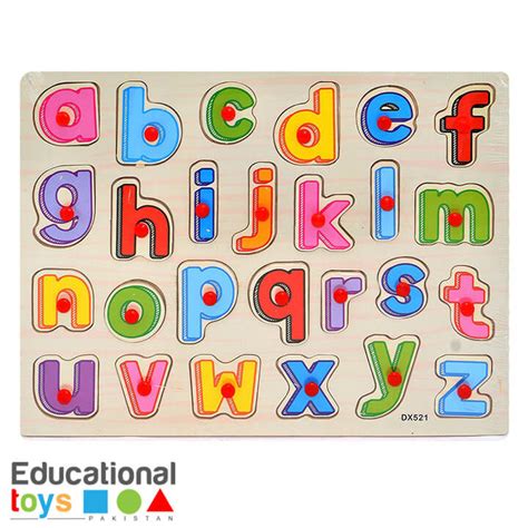 Buy Small Alphabet Abc Wooden Peg Puzzle Online Educational Toys Pakistan