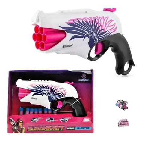 Pistola Brinquedo Estilo Nerf Meninas Dardos Polibrinq