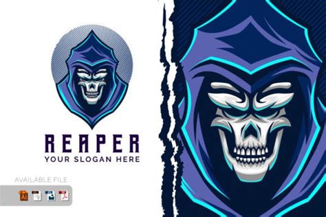 Reaper Logo Design Template Vector Graphic by EkoZero7 · Creative Fabrica