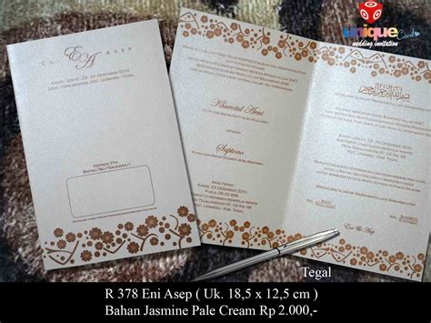 Undangan Pernikahan Eni Asep Unique Card Wedding Invitation Produk