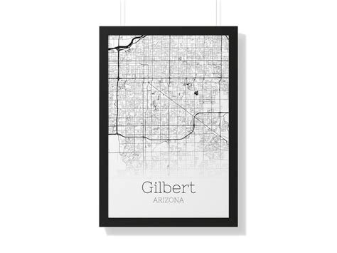 Gilbert Map Print Gilbert Arizona Map Gilbert Wall Art - Etsy