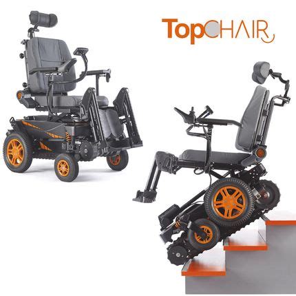 Treppensteigender Elektro Rollstuhl TOPCHAIR Orange Inkl Elektrische