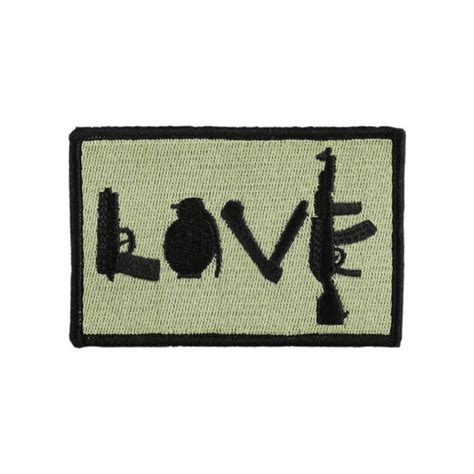 Love Gun Embroidery Tactical Patch Frogmanglobal