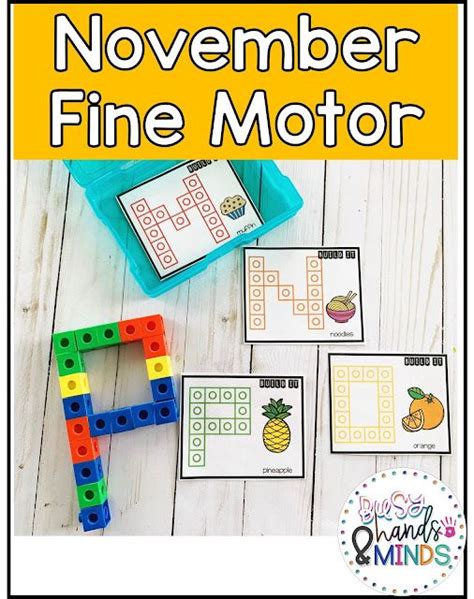 November Fine Motor Task Boxes For Preschool And Kindergarten