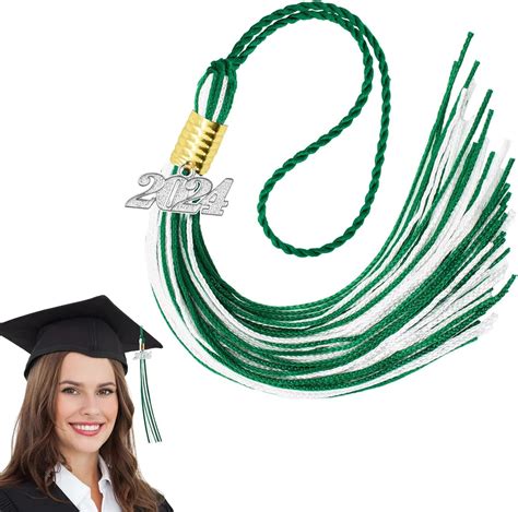 Green White 2024 Year Charm Custom Size Color Graduation Tassel China Graduation Tassel And