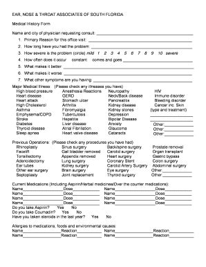 Medical History Intake Form Fill Online Printable Fillable Blank