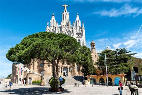 Tibidabo Cathedral Editorial Stock Photo Image Of Cityscape 250013708