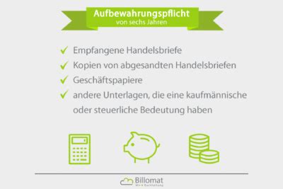 Gesetzliche Aufbewahrungsfristen Infos Mehr Billomat