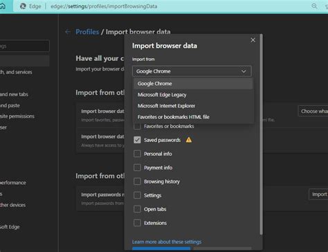 Edge S Import Password From Csv Option Is Missing Microsoft Community