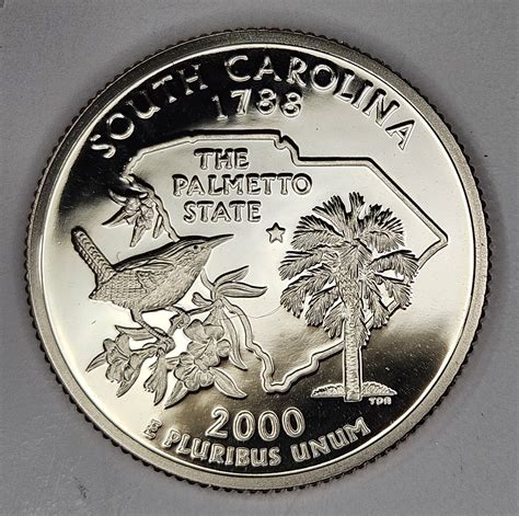 2000 S South Carolina State Washington Proof Quarter USA Coin