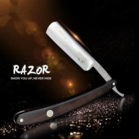 Folding Men Straight Edge Barber Razor Stainless Steel Blade High ...