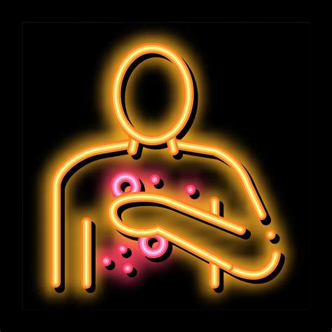 Human Rash Problem Neon Glow Icon Illustration 17779456 Vector Art At