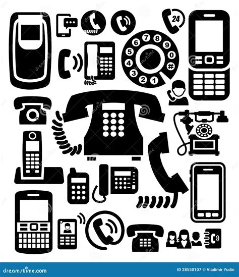 De Pictogrammen Van De Telefoon Vector Illustratie Illustration Of