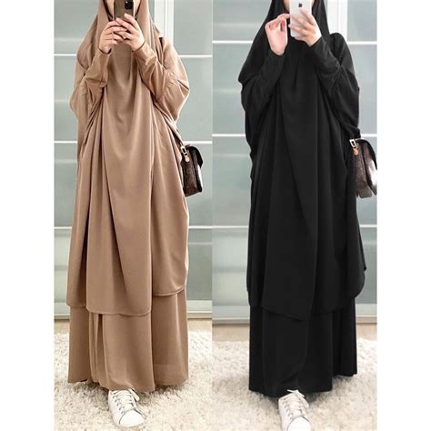 Eid Hooded Muslim Women Hijab Dress Prayer Garment Jilbab Abaya Long