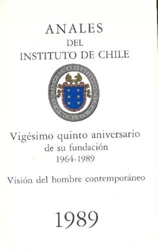 Anales Del Instituto De Chile Año 1989 Cuotas Sin Interés