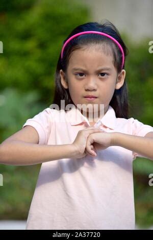 A Pretty Filipina Girl And Anger Stock Photo Alamy