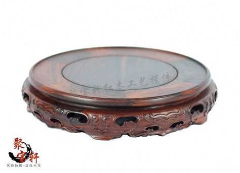 Rosewood Carving Annatto Handicraft Circular Base Of Real Wood Of