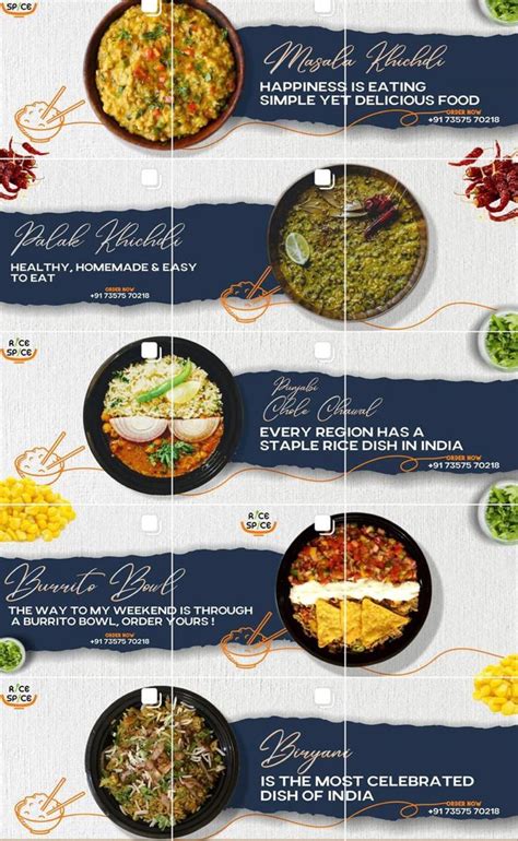 Creative Instagram Grid Food Graphic Design Food Poster Food Menu