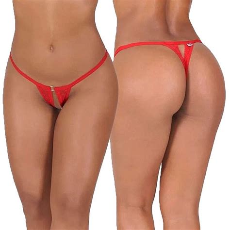 Calcinha Fio Dental Aberta Em Tule Valeu Vermelha Lingerie Sensualle