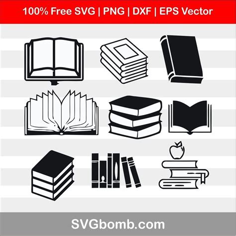 Books Svg Cut File For Cricut Or Silhouette Cameo Artofit