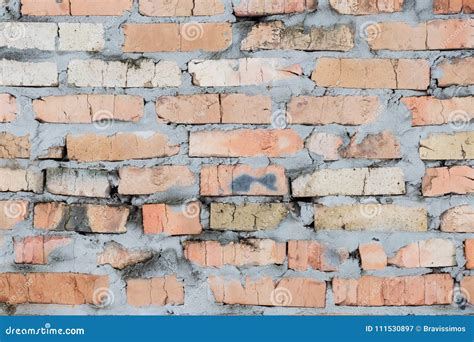 Alte Backsteinmauer Alte Beschaffenheit Des Roten Steins Blockiert