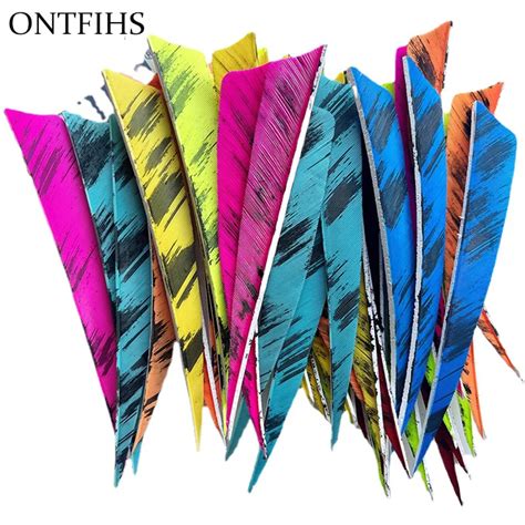 50 Pcs Lot ONTFIHS 5Inch Feather Arrow Feathers Archery Fletching