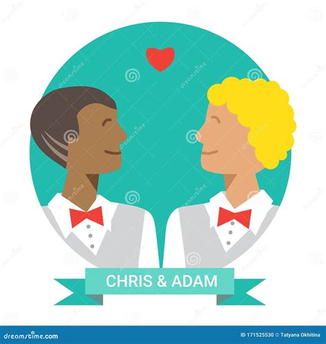 Two Homosexual Boys Walking And Hand Holding Silhouette Illustration