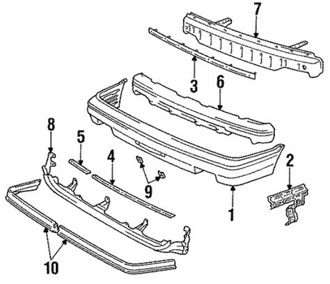 Genuine OEM Bumper Components Front Parts For 1991 Toyota Camry LE