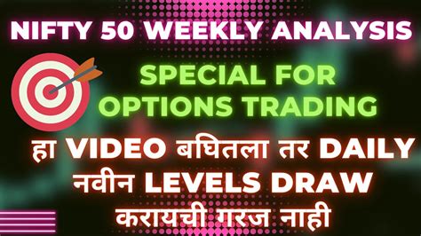 Nifty 50 Weekly Analysis हा Video बघितला तर Daily नविन Levels Draw