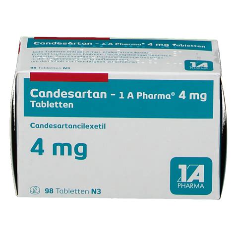 Candesartan 1A Pharma 4Mg 98 St Mit Dem E Rezept Kaufen Shop Apotheke