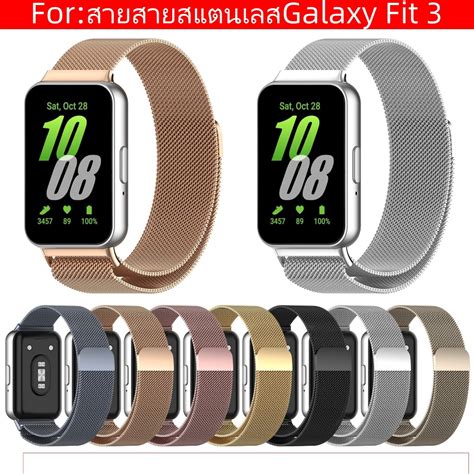 สาย สําหรับsamsung Galaxy Fit 3 นาฬิกา สาย สำรอง สายสแตนเลส Galaxy Fit3