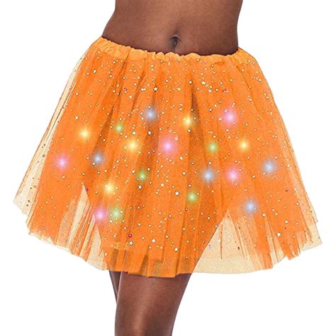 Women S Led Tutu Skirt Light Up Tutus Layered Tulle Ballet Skirt