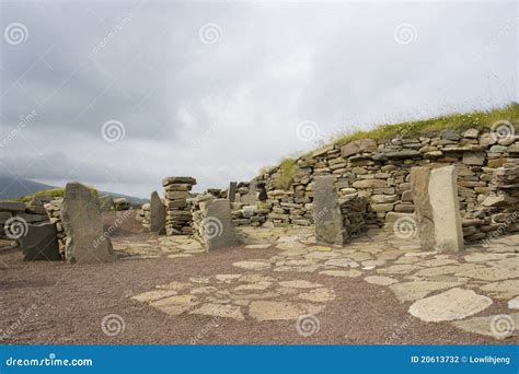 Old Scatness Ruins, Shetland Stock Photo - Image of historic, buildings ...