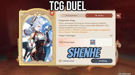 Genius Invokation Tcg Undangan Duel Shenhe Genshin Impact Youtube