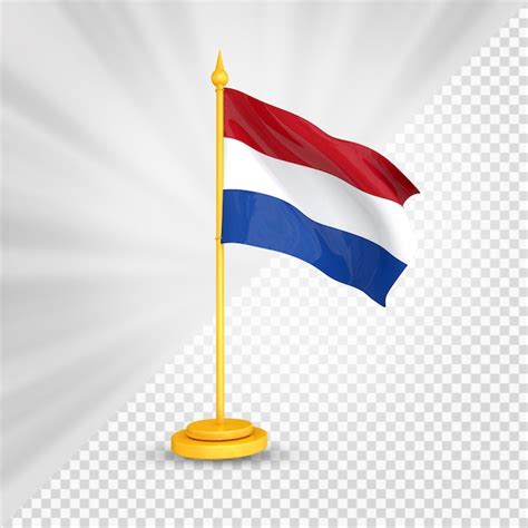 Renderiza O D Da Bandeira Da Holanda Psd Premium