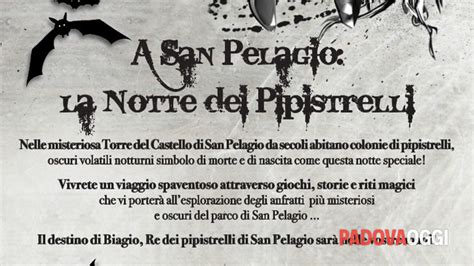 A San Pelagio La Notte Dei Pipistrelli A Due Carrare Il Ottobre