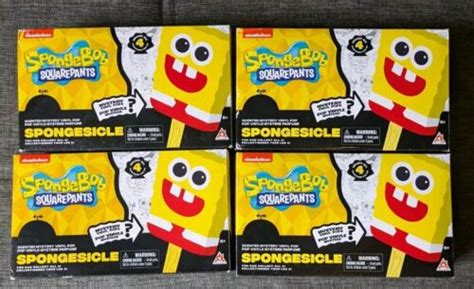 Complete Set Of 4 Spongebob Squarepants Spongesicle Popsicle Vinyl Pop Figures Ebay