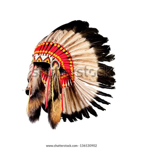 Native American Indian Chief Headdress Indian Stock Photo (Edit Now) 136530902