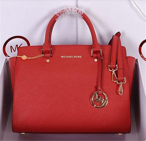 Bolsa Michael Kors Selma Vermelha Original Couro Legitimo R 1 480 00