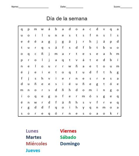 Spanish Word Search Printable Printable Word Searches