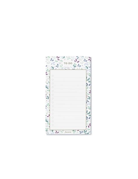 Filofax Garden To Do Notepad Personal Exclusive Pen