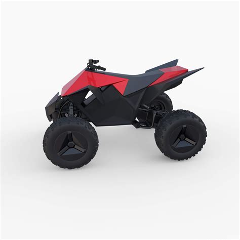 Tesla Cyberquad ATV Red - 3D Model by dragosburian